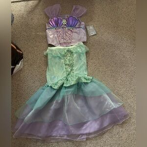 Disney Store parks Ariel mermaid costume set size 13 NWT older big tall girl XL